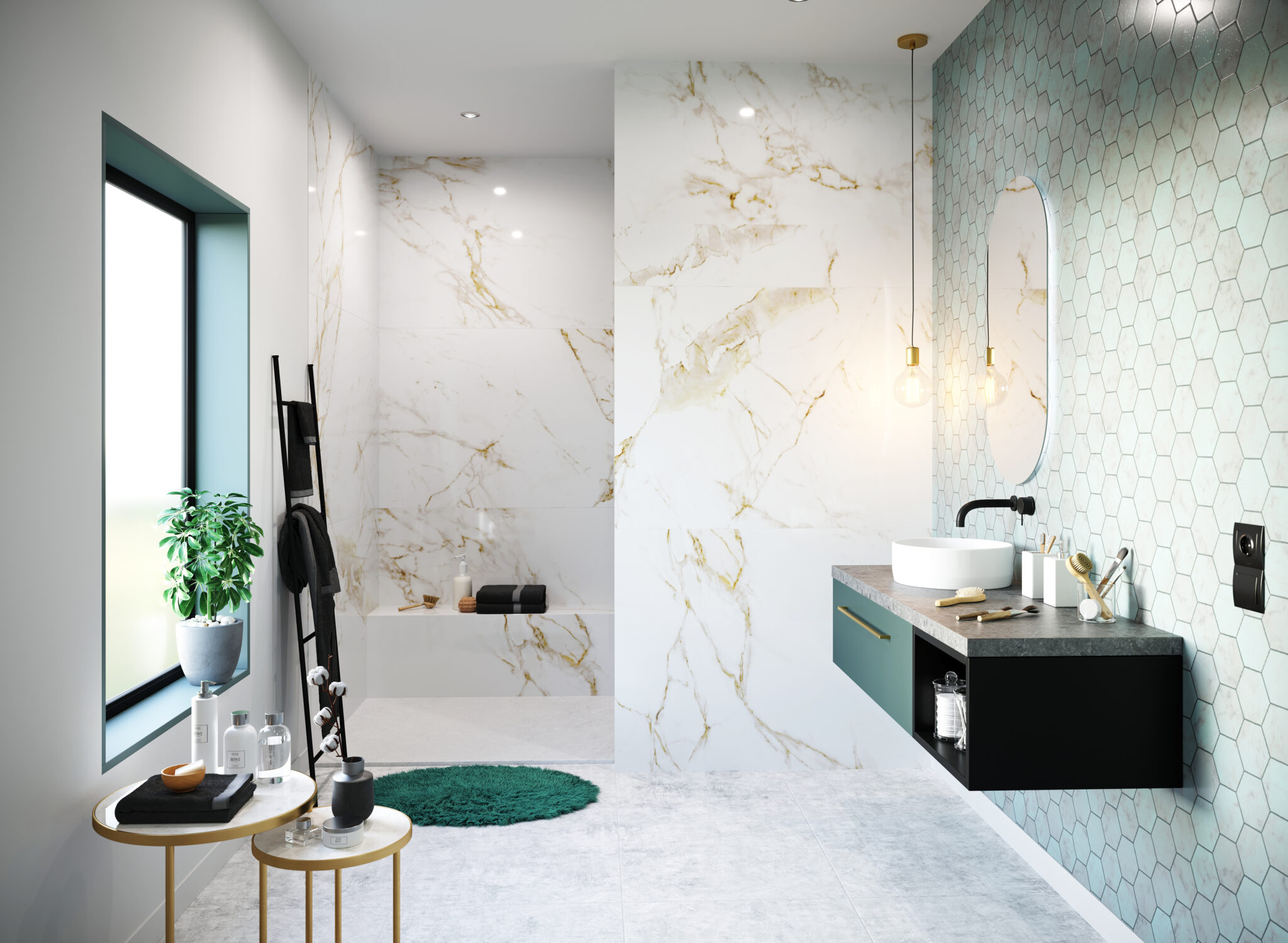 Douche à l'italienne